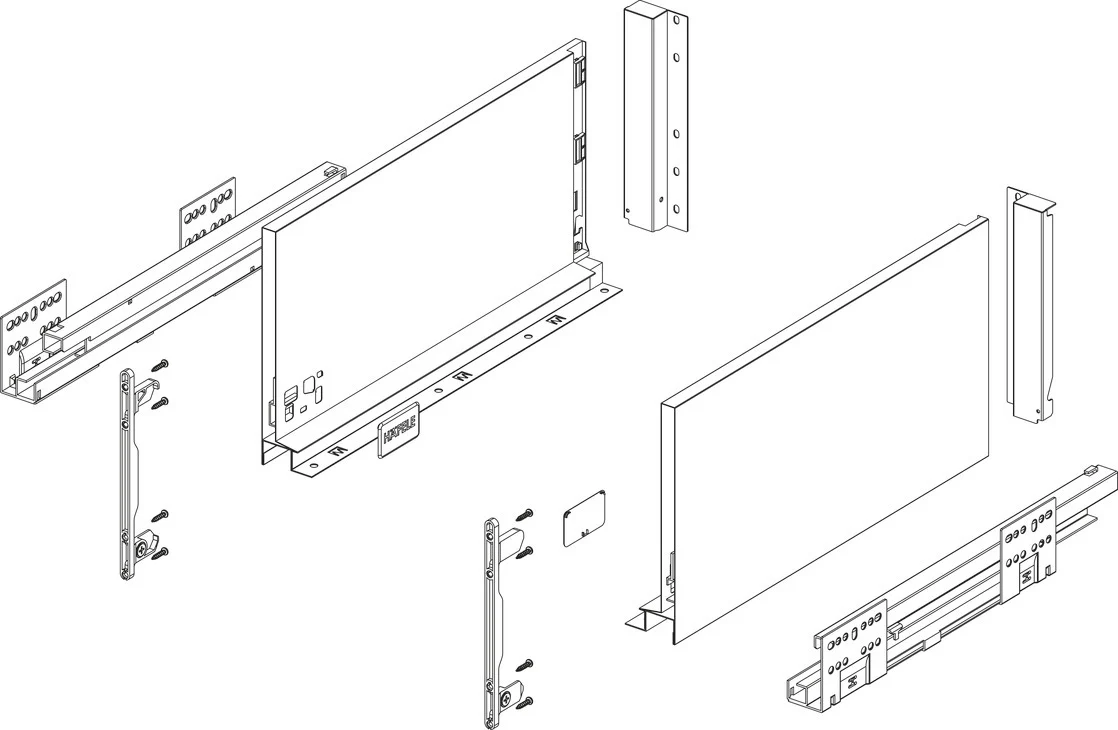 Alto Slim Drawer Set 450mm x Drawer Side Height 135mm - By Hafele - Image 7