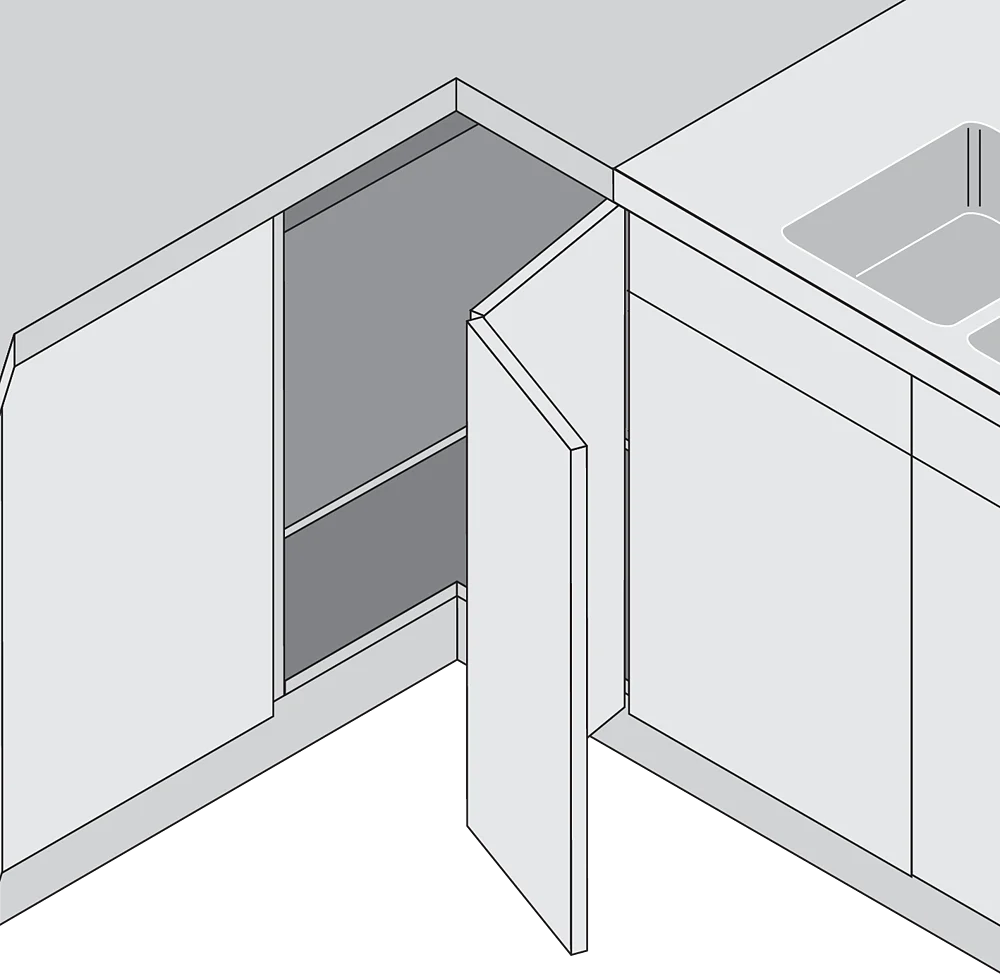 BLUM 60 Degree Bi Fold Hinge 79T8530 - Knock In - Image 2