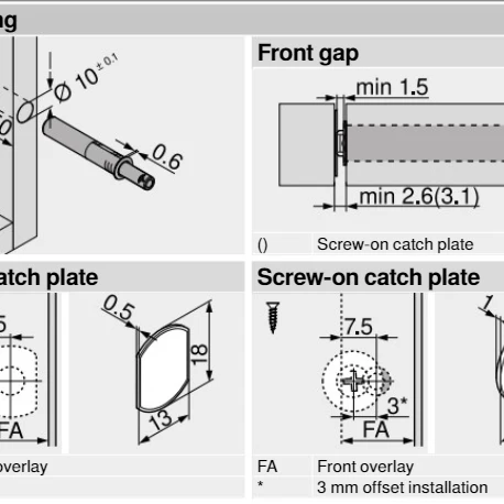 Blum Tip On Short Black - 956.1004 - Image 3