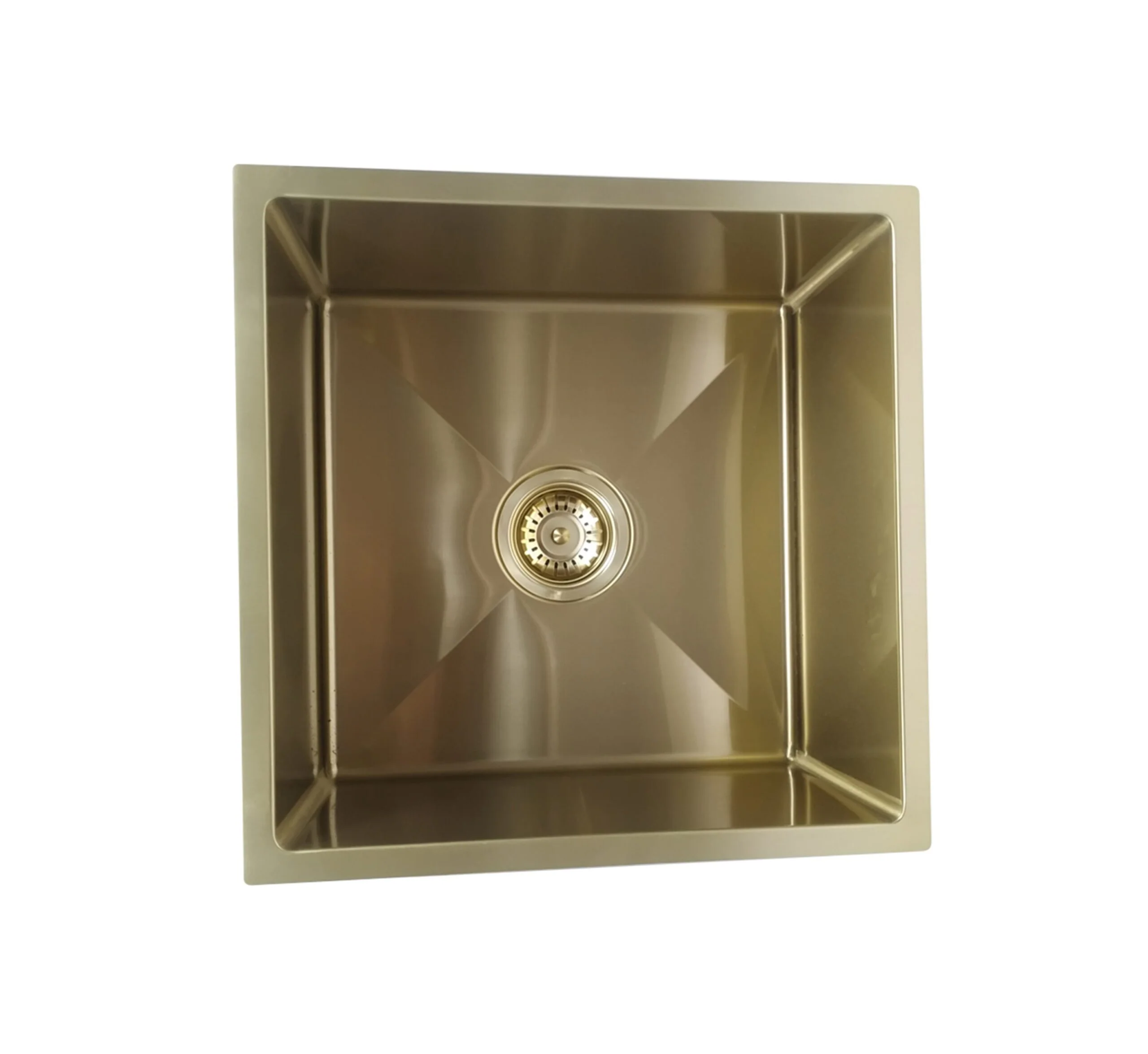 Brush Gold Square Under/Over Mount Sink - Arcko BKR40-BG