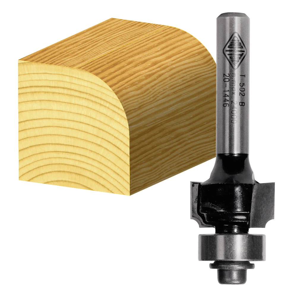 Carbitool 2 Flute – Rounding Over Bit with Bearing