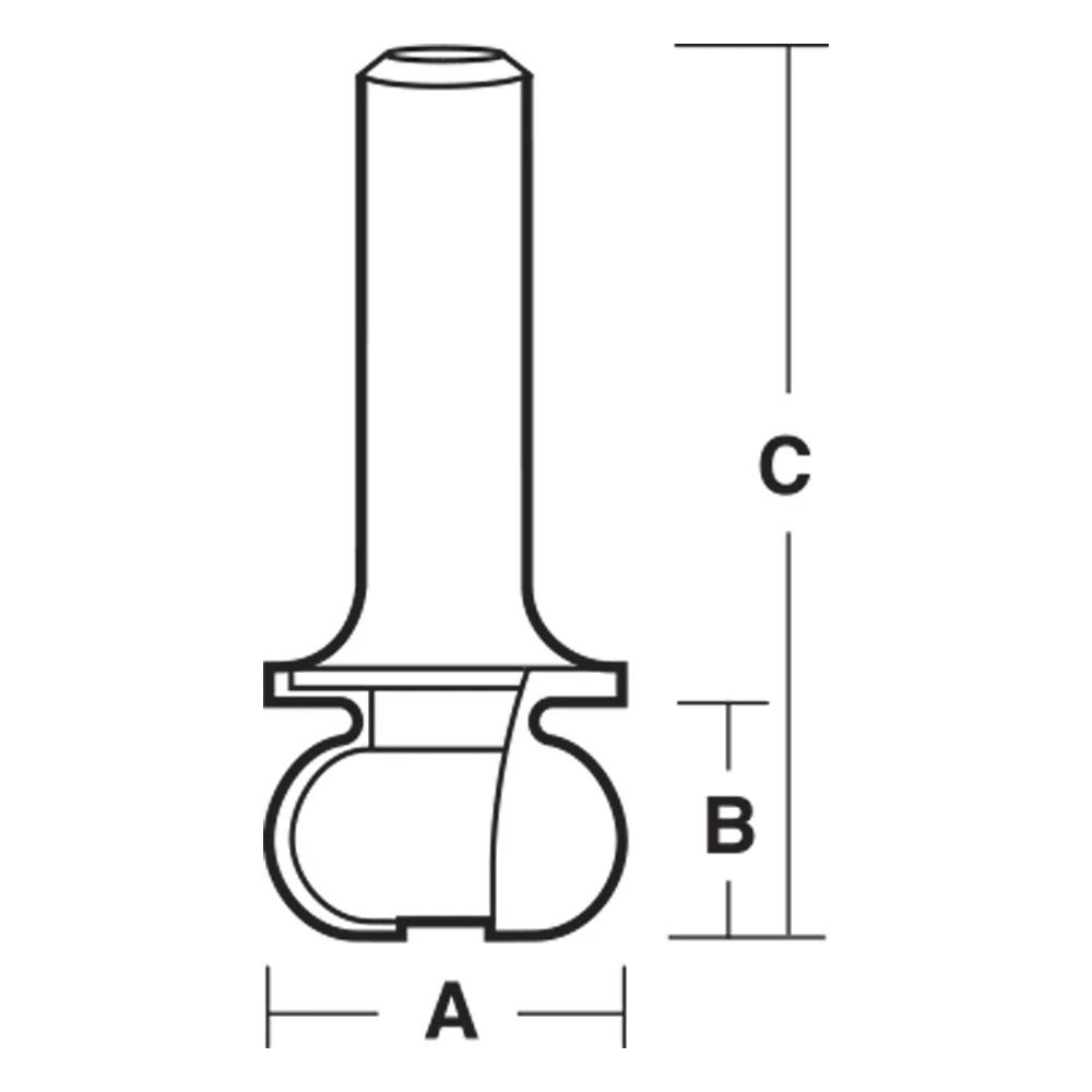 Carbitool 2 Flute – Drawer Pull Bit – Carbide Tipped TDP 35 1/2 - Image 3