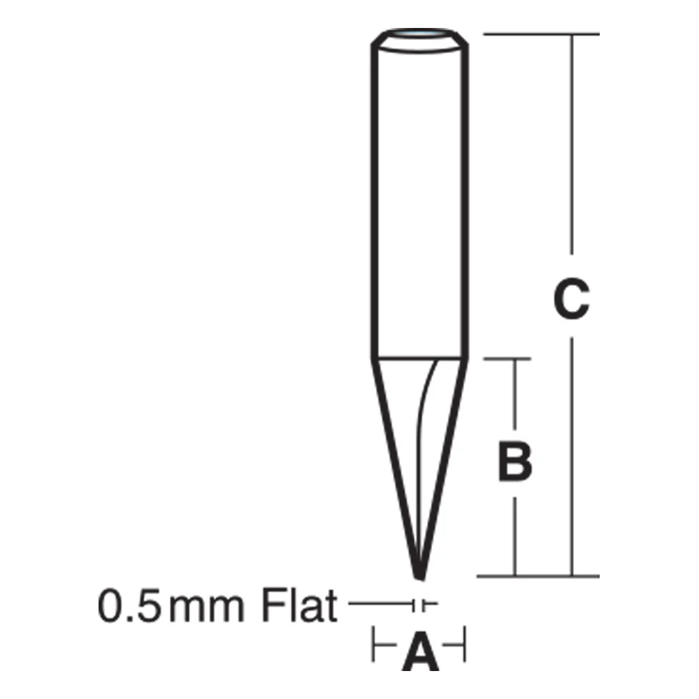 Carbitool Single Flute – 22.5° Vee Groove Bit 1/4 Shank - Image 3