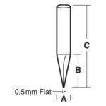 Carbitool Single Flute – 22.5° Vee Groove Bit 1/4 Shank - Image 6