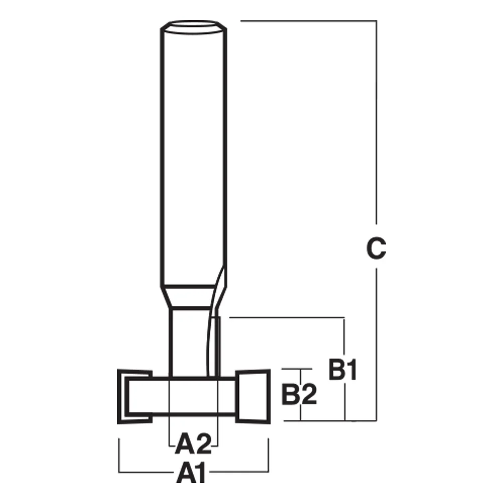 Carbitool T-Slot Cutter 30.0 TCT 1/2 Shank - Carbide Tipped - Image 3