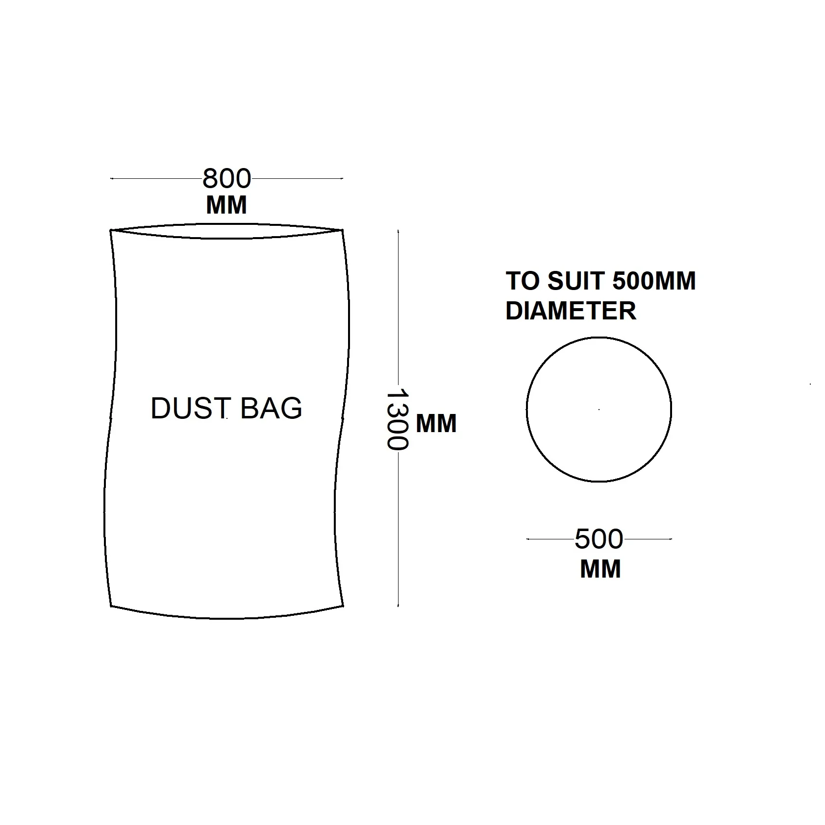 Dust Bags 800x1300mm - Image 3