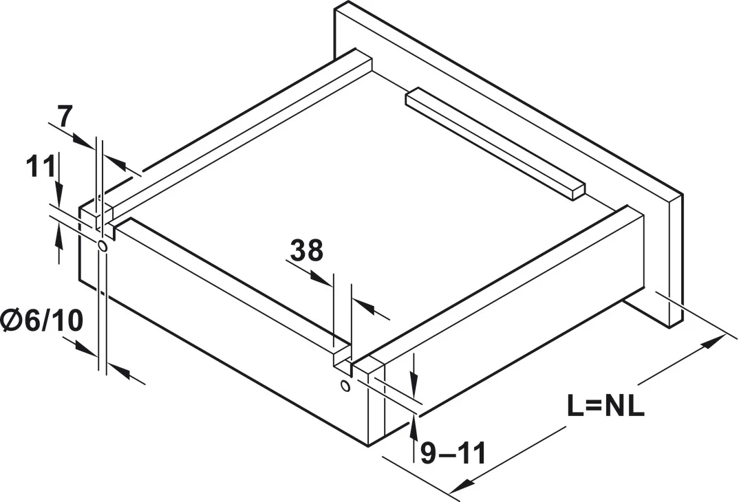 Hafele Concealed Matrix Runner 450mm - By Hafele - Image 3