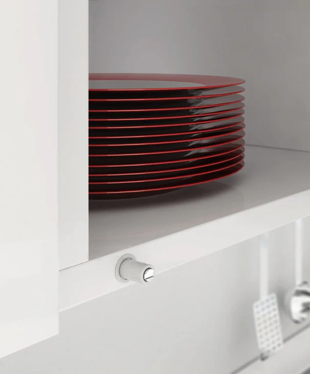 Hafele K-Push Tech Recess Mounted Tip On White - Push Top Open Catch - Image 2