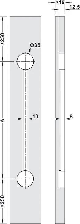 Hafele Planofit Door Straightener Door Set - Up To 2400mm White - By Hafele - Image 5