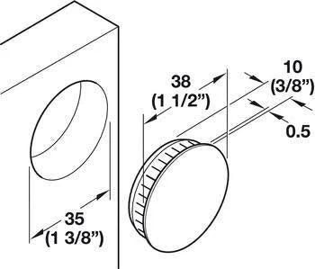 Hinge Hole Cover - Image 3