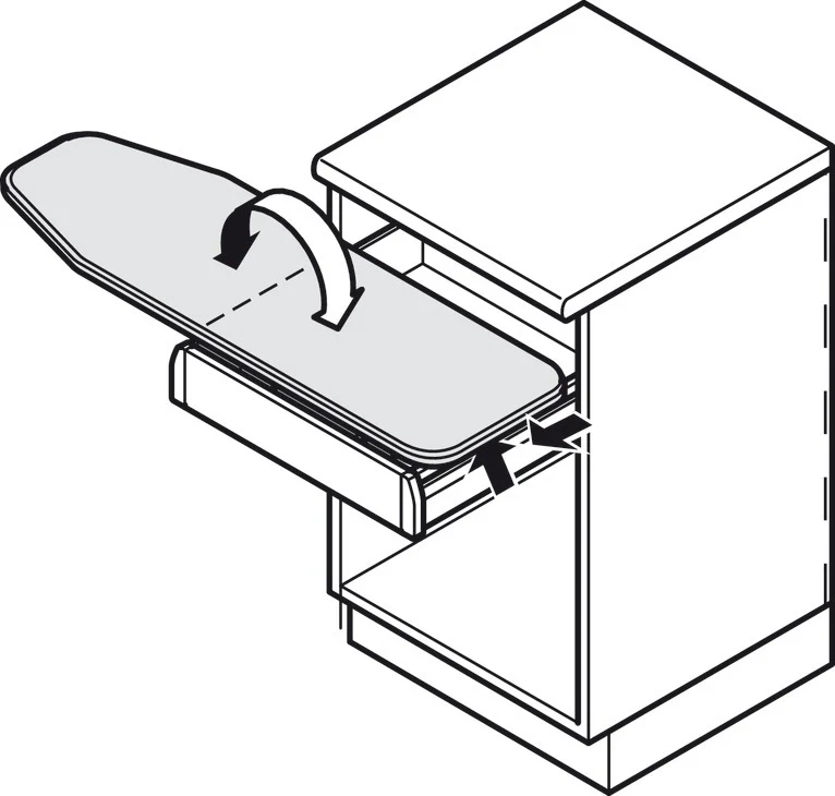 Ironfix Lateral Mounted Ironing Board in Drawer - By Hafele - Image 6