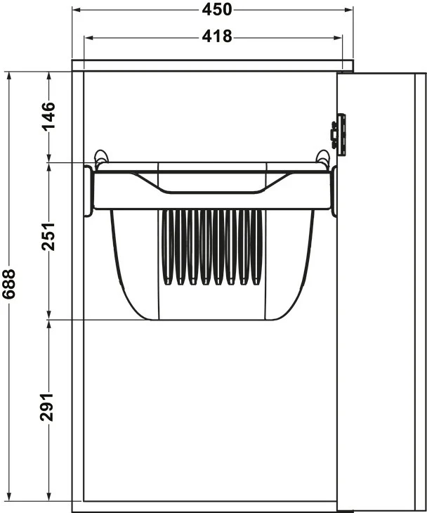 Laundry Hamper Oska 450mm 35L - By Hafele - Image 5