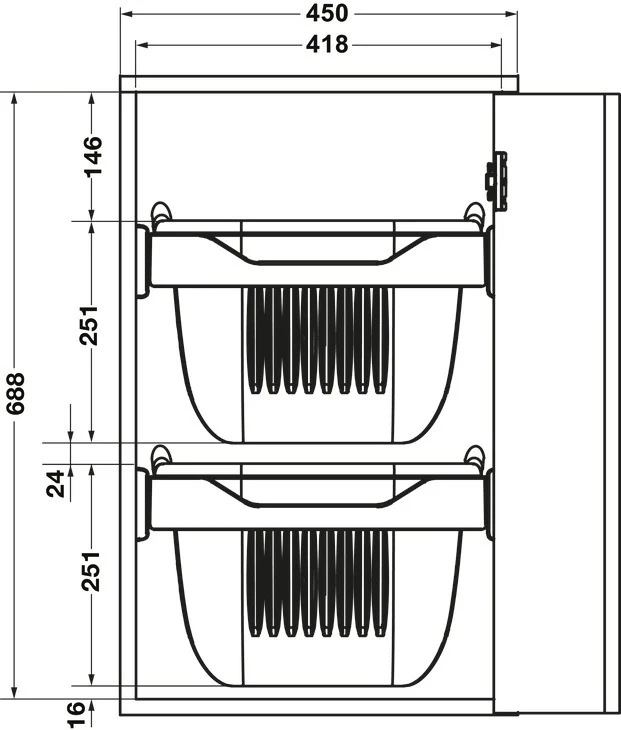 Laundry Hamper Oska 450mm 35L - By Hafele - Image 6