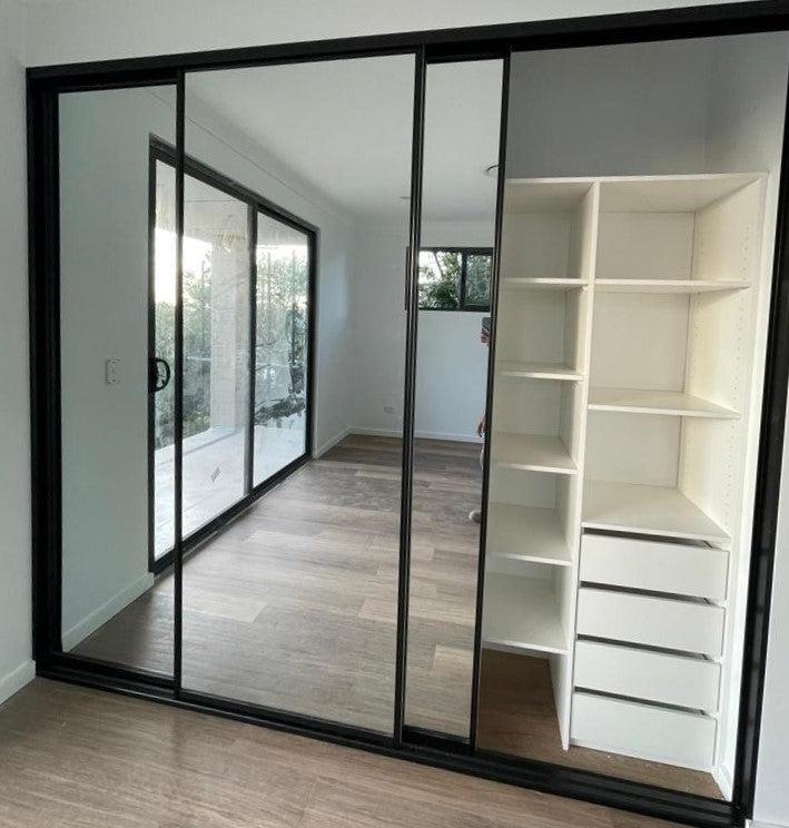 Mirror & Glass Wardrobe Sliding Doors From 2450mmm Up To 2750mm Height by Trademaster
