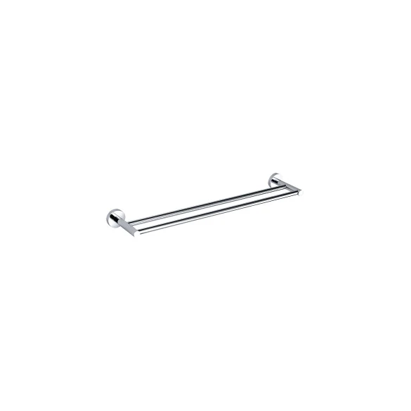 600mm Round Double Towel Rail BK401 - 600