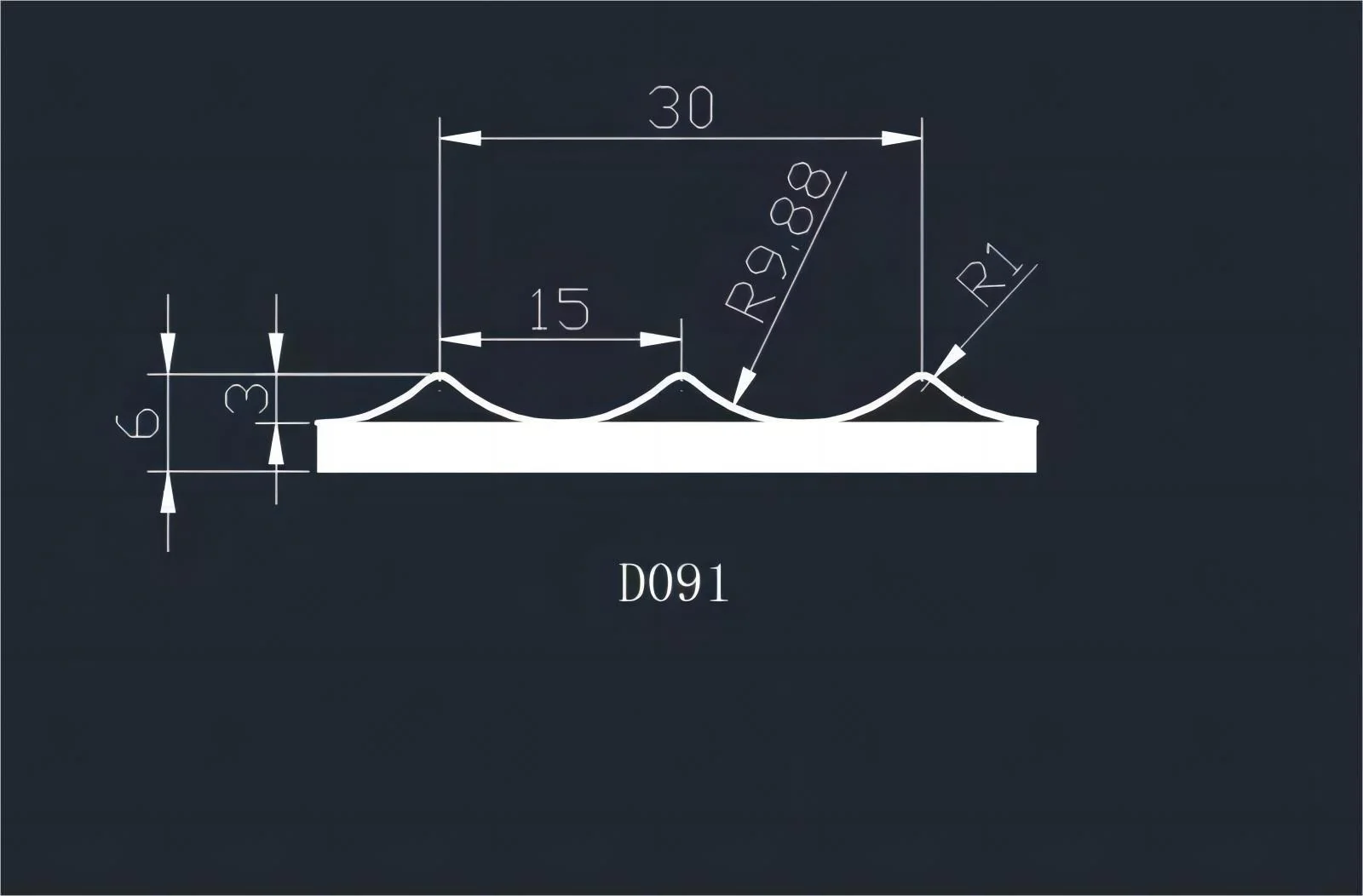 Scallop 15mm Bending Wall Panel 2400x1200x3mm - Image 3