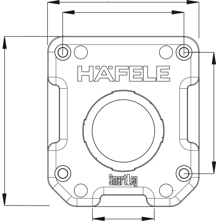 Screw In Adjustable Plastic Leg - By Hafele - Image 3