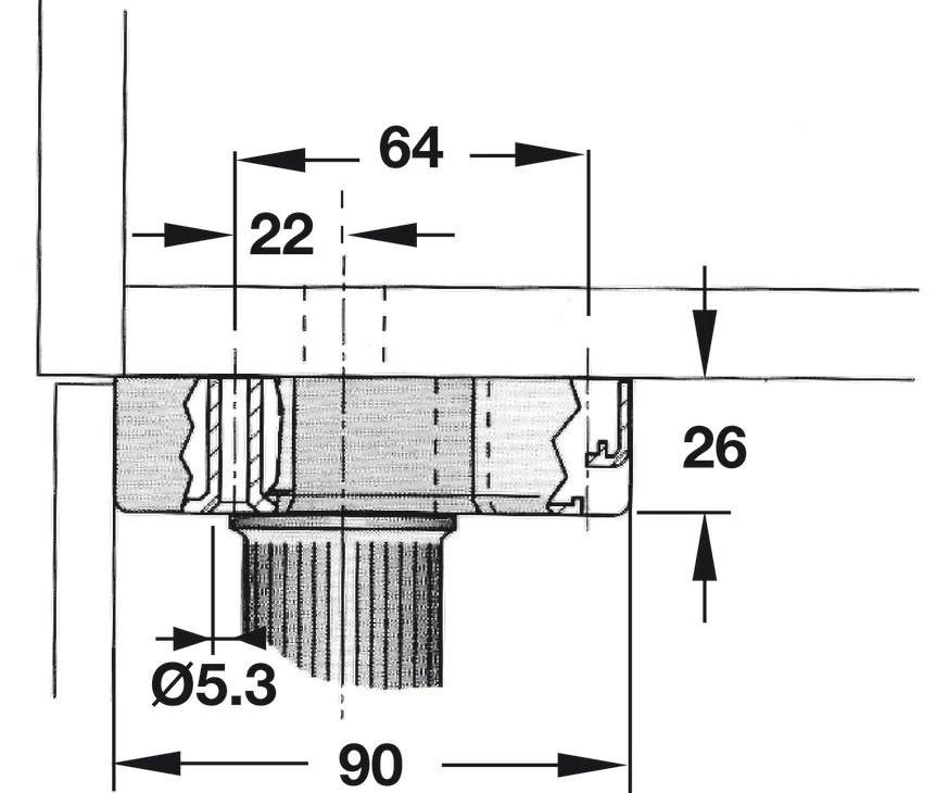 Screw In Adjustable Plastic Leg - By Hafele - Image 4