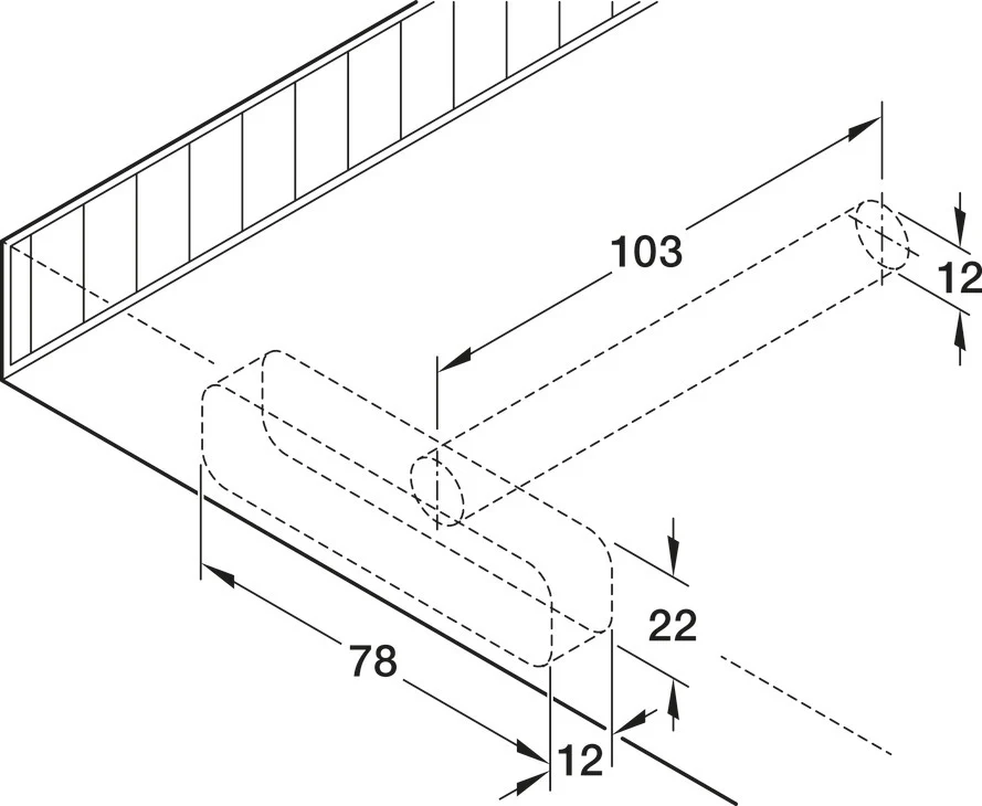 Floating Shelf Support With Screw-On Plate, By Hafele - Image 2