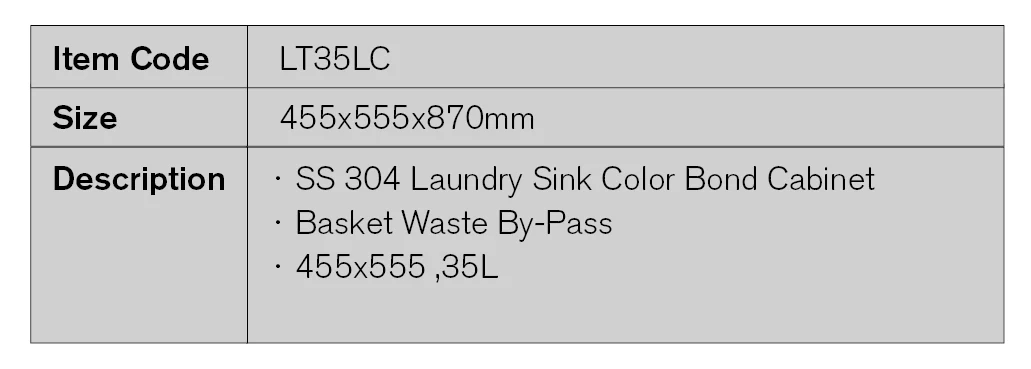 Single Laundry Tub Cabinet - 35LC - Image 3