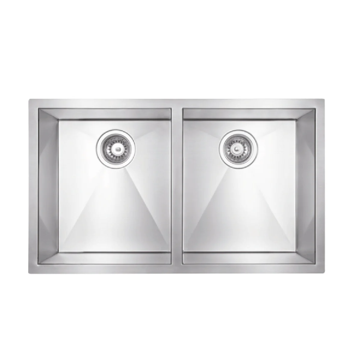 Square Under/Over Mount Sink - Double Bowl BKR76D