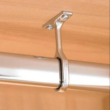 Wardrobe Centre Flange With Arm - Oval Black - Image 4