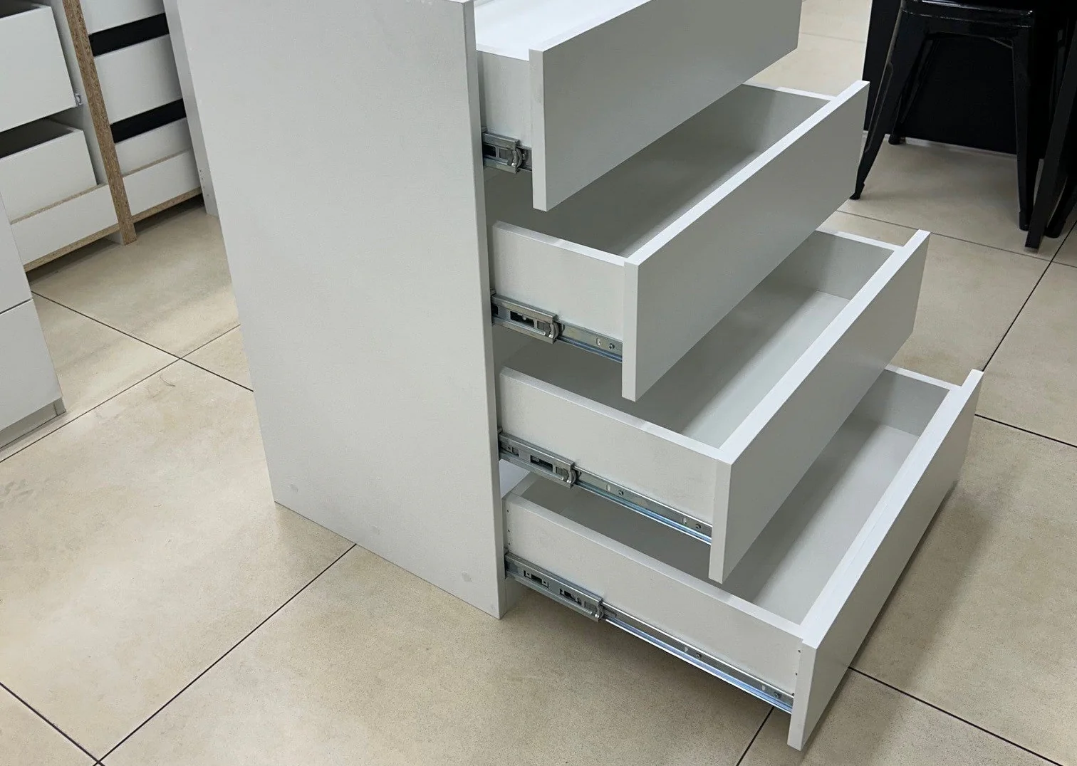 Wardrobe Drawer Unit Finger Pull - Ball Bearing Runners 800x608x440mm - Image 3