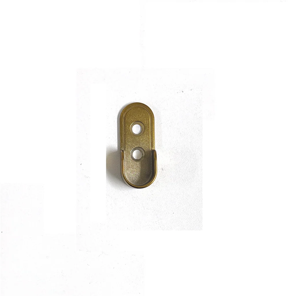 Wardrobe End Flange Brushed Brass - Oval