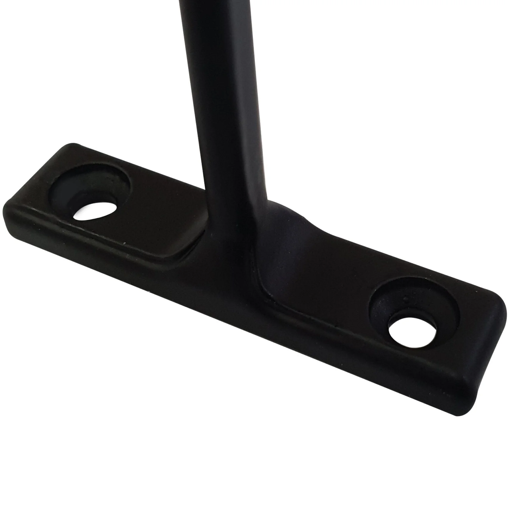 Wardrobe End Flange With Arm - Oval Black - Image 2