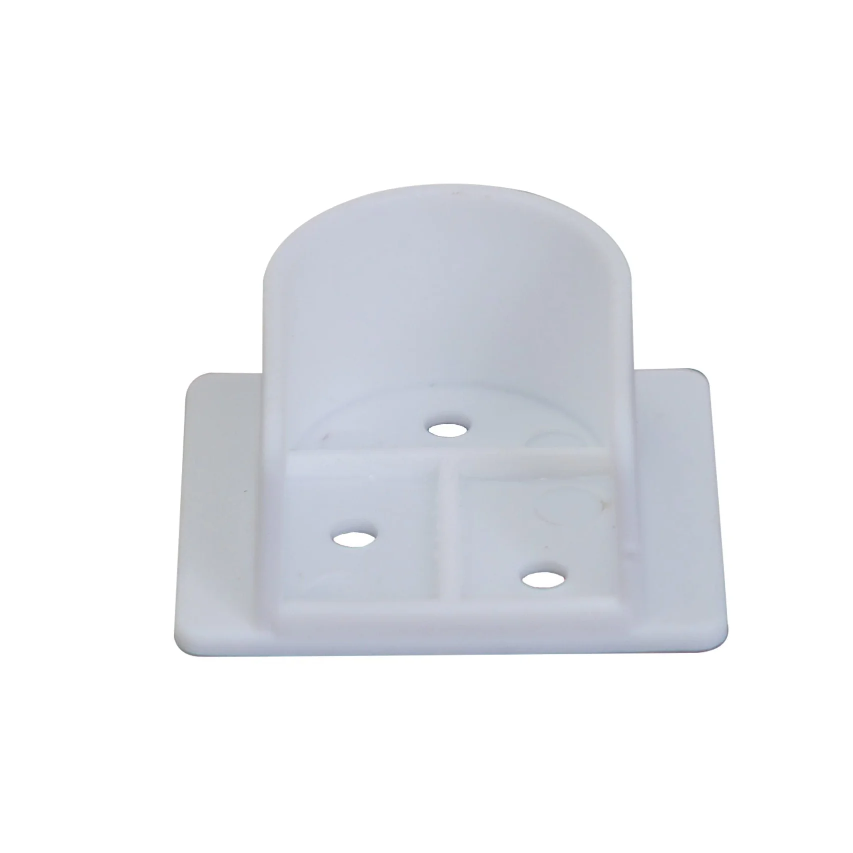 Wardrobe Plastic End Flange - Round - Image 2