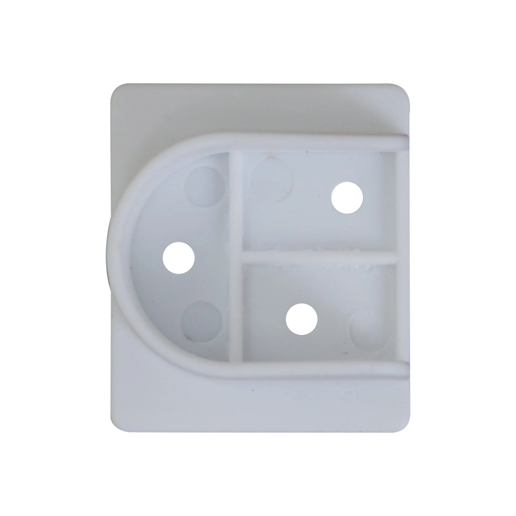 Wardrobe Plastic End Flange - Round - Image 3