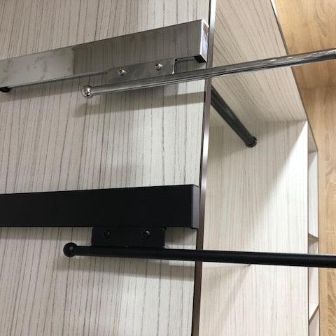 Wardrobe Telescopic Rod - Black or Chrome - Image 3
