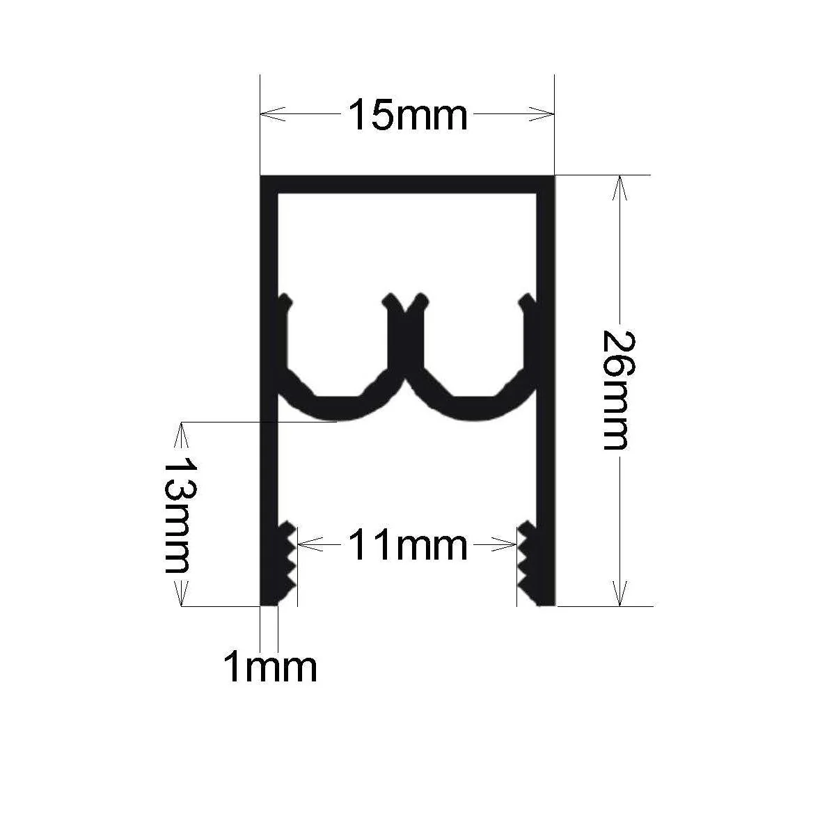 Wardrobe Top & Bottom Rail - 4.8m - Image 3